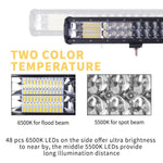 34inch Osram Cree LED Light Bar Triple Combo Driving Lightfox Utility Series