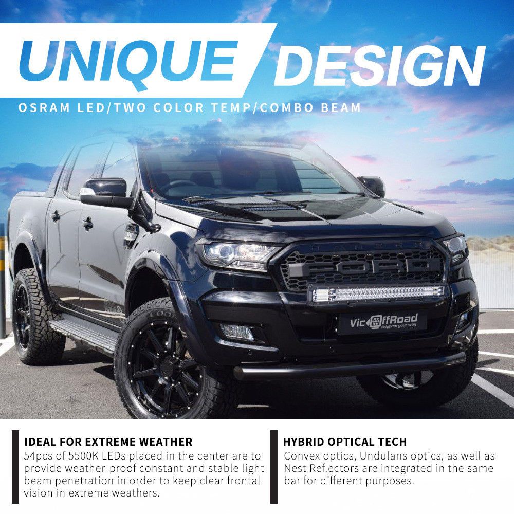34inch Osram Cree LED Light Bar Triple Combo Driving Lightfox Utility Series