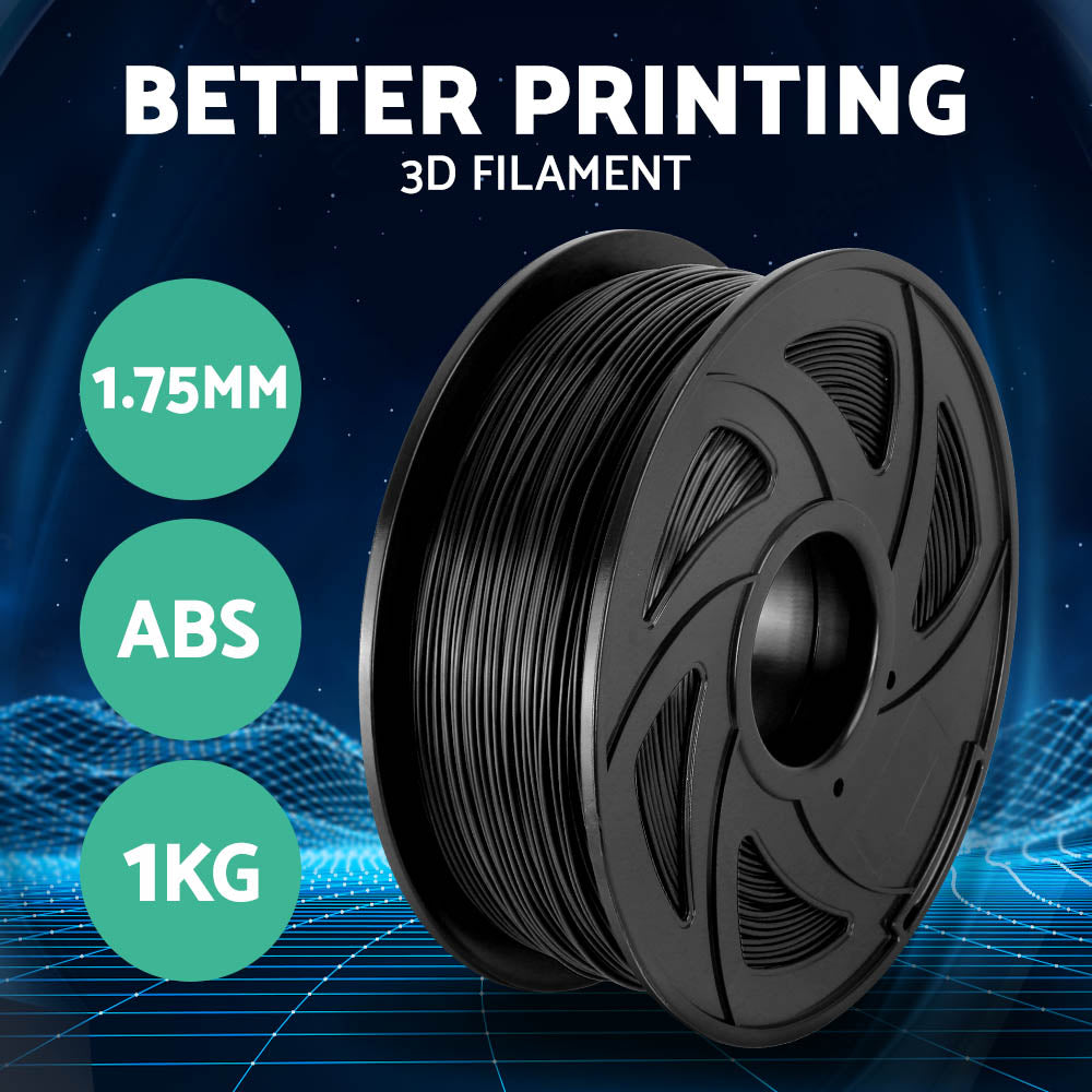 3D Printer Filament ABS 1.75mm 1kg per Roll Black