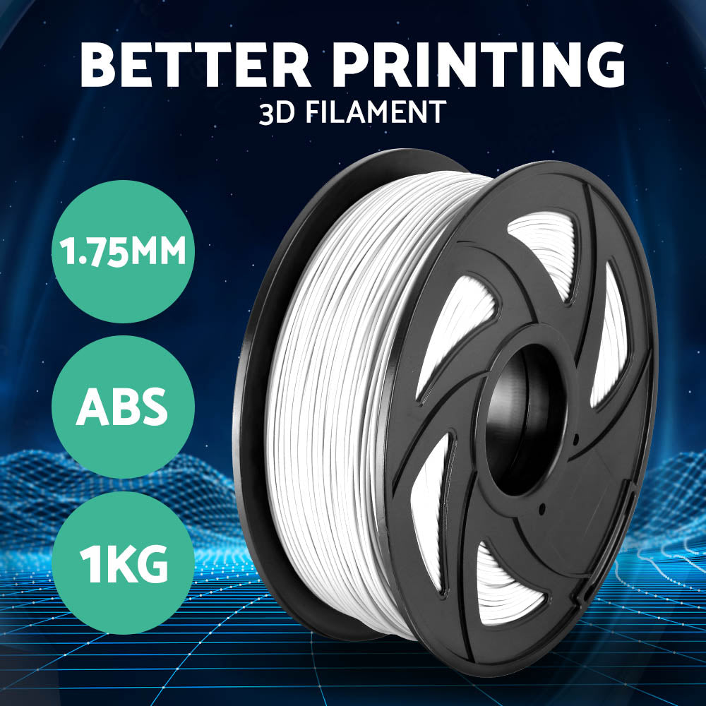 3D Printer Filament ABS 1.75mm 1kg per Roll White