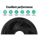 3D Printer Filament PLA 1.75mm 1kg per Roll Black