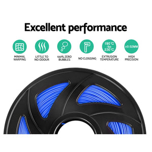 3D Printer Filament PLA 1.75mm 1kg per Roll Blue