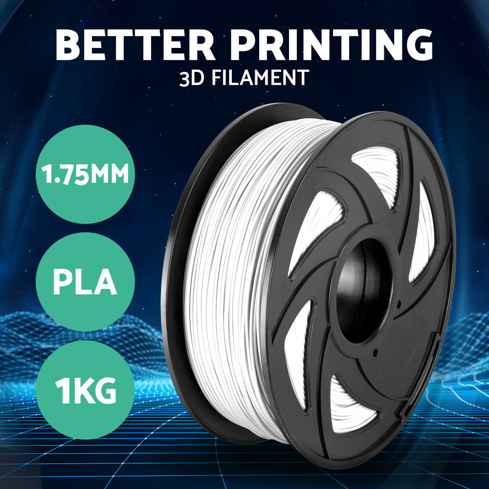 3D Printer Filament PLA 1.75mm 1kg per Roll White