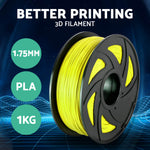 3D Printer Filament PLA 1.75mm 1kg per Roll Yellow