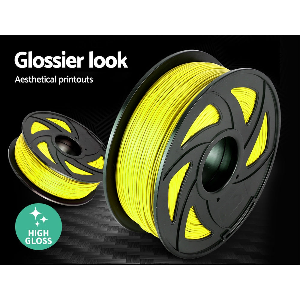 3D Printer Filament PLA 1.75mm 1kg per Roll Yellow