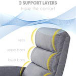 Luxury Fabric Recliner Chair - Grey
