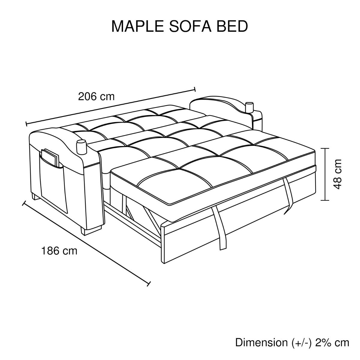 Maple Sofa -Black