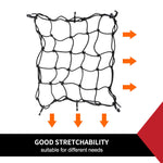 40x40cm Cargo Net Elasticated Bungee Luggage Storage Car Motorcycle Bike 6 Hooks