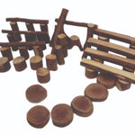 Natural Barked tree blocks 42 pcs