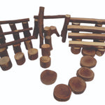 Natural Barked tree blocks 42 pcs