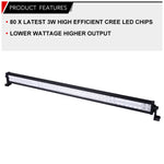 Lightfox 42inch 240W CREE LED Light Bar Spot Flood Combo Offroad Driving 4x4