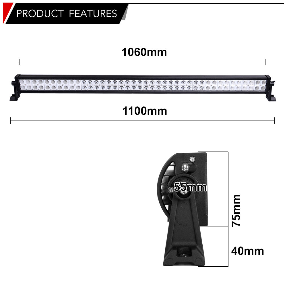 Lightfox 42inch 240W CREE LED Light Bar Spot Flood Combo Offroad Driving 4x4