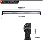 Lightfox 42inch 240W CREE LED Light Bar Spot Flood Combo Offroad Driving 4x4