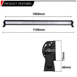 Lightfox 42inch 240W CREE LED Light Bar Spot Flood Combo Offroad Driving 4x4