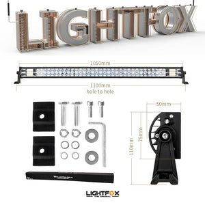 42inch Osram Philips LED Light Bar 5D Triple Flood Spot Offroad Driving 4WD 4x4