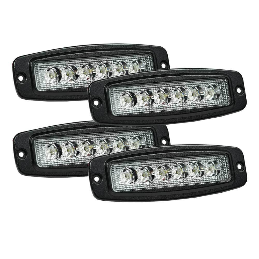 4x 7inch 30W LightFOX CREE LED Light Driving Flood Work Lamp Flush Mount