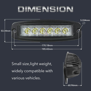 4x 7inch 30W LightFOX CREE LED Light Driving Flood Work Lamp Flush Mount