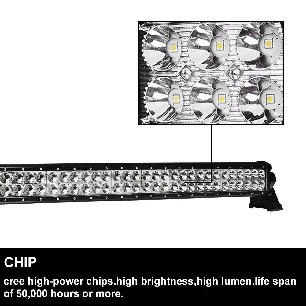 50inch Cree Curved LED Light Bar Spot Beam Work Driving 4WD Truck SUV 52inch