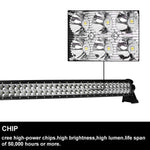 50inch Cree Curved LED Light Bar Spot Beam Work Driving 4WD Truck SUV 52inch