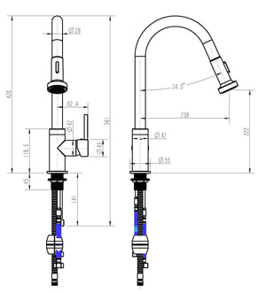 Basin Mixer Tap Faucet -Kitchen Laundry Bathroom Sink