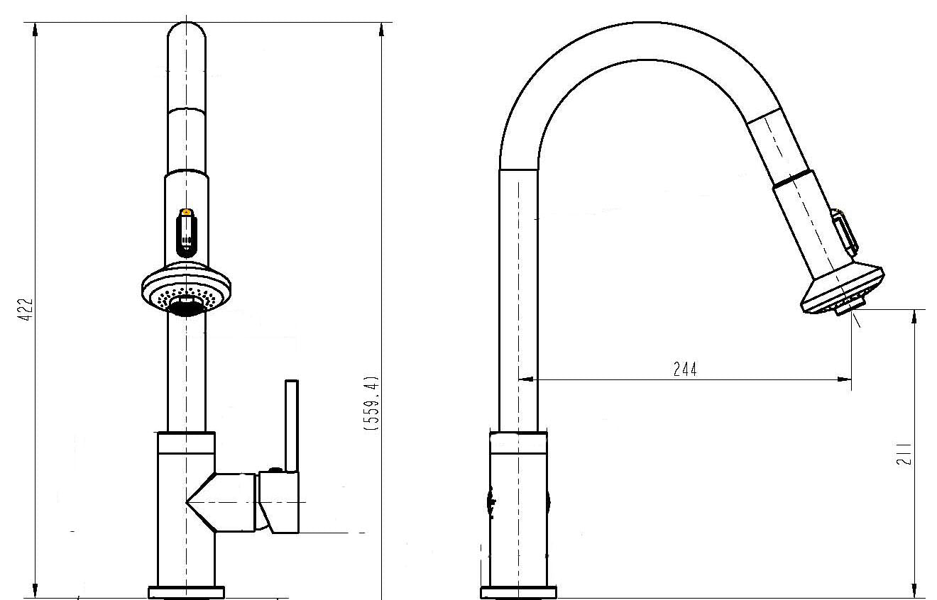 Basin Mixer Tap Faucet -Kitchen Laundry Bathroom Sink