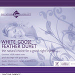 Double Quilt - 100% White Goose Feather