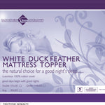 King Mattress Topper - 100% Duck Feather