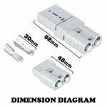 6x Anderson Style Plug Connector 50A 12-24V 6AWG DC Solar Power Tool
