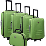 5pc Suitcase Trolley Travel Bag Luggage Set LIME
