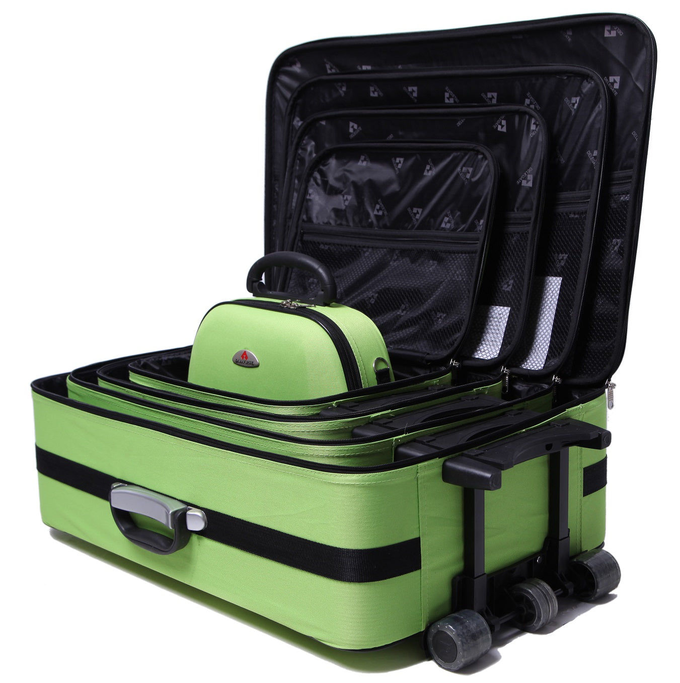 5pc Suitcase Trolley Travel Bag Luggage Set LIME