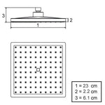 Rain Showerhead -230mm Squared
