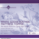 Queen Mattress Topper - 100% Goose Feather