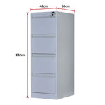 4-Drawer Shelf Office Gym Filing Storage Locker Cabinet