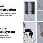 Four-Door Office Gym Shed Storage Locker