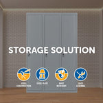 Three-Door Side by Side Office Gym Shed Storage Locker