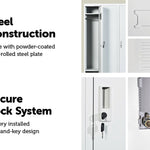 Three-Door Side by Side Office Gym Shed Storage Locker