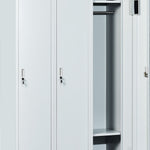 Three-Door Side by Side Office Gym Shed Storage Locker