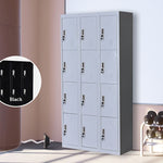 12 Door Locker - Office/Gym - Light Grey