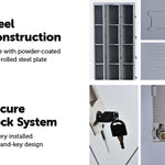 12 Door Locker - Office/Gym - Light Grey