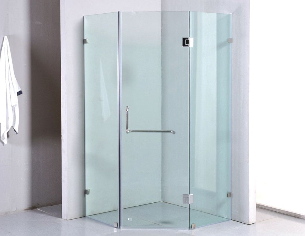 900 x 900mm Frameless 10mm Glass Shower Screen By Della Francesca