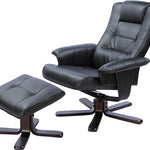 PU Leather Massage Chair Recliner Ottoman Lounge Remote