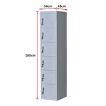 Six-Door Office Gym Shed Storage Lockers