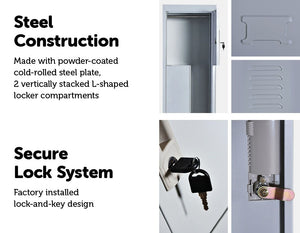 Two-Door Office Gym Shed Storage Lockers
