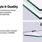 700 x 2100mm Frameless 10mm Safety Glass Shower Screen