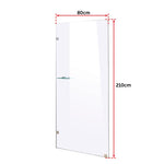 800 x 2100mm Frameless 10mm Safety Glass Shower Screen