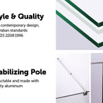1000 x 2100mm Frameless 10mm Safety Glass Shower Screen
