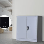 Two-Door Shelf Office Gym Filing Storage Locker Cabinet Safe