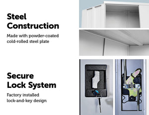 Two-Door Shelf Office Gym Filing Storage Locker Cabinet Safe