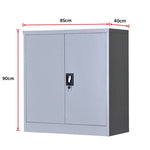 Two-Door Shelf Office Gym Filing Storage Locker Cabinet Safe