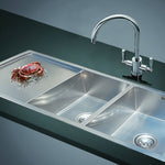 1160x460mm Handmade Stainless Steel Undermount / Topmount Kitchen Laundry Sink with Waste